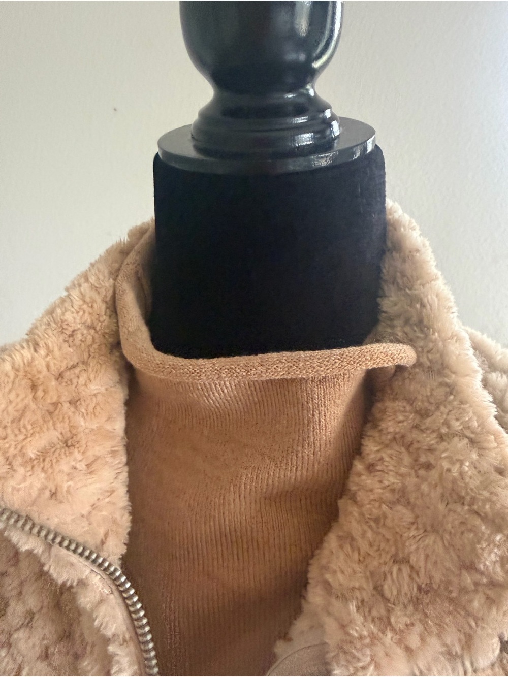 Calvin Klein Beige Plush Sherpa Zip Vest and sweater (2 piece set) - Picture 5 of 5